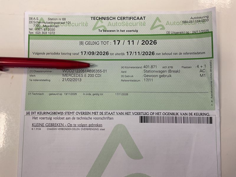 Mercedes-Benz E-Klasse E 200 CDI T BlueEfficiency Avantgarde 2012 – снимка на щета