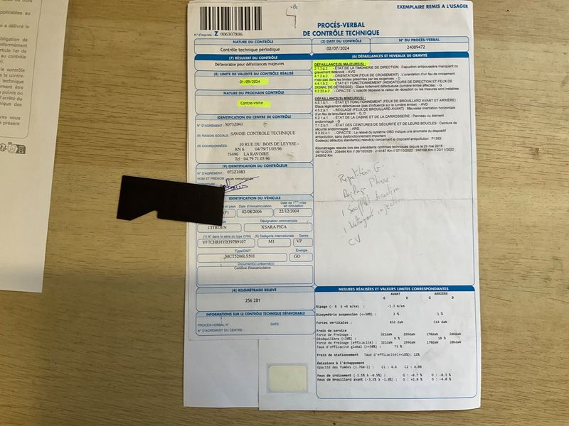 Citroen Xsara Picasso 2.0 HDi 2004 – снимка на щета