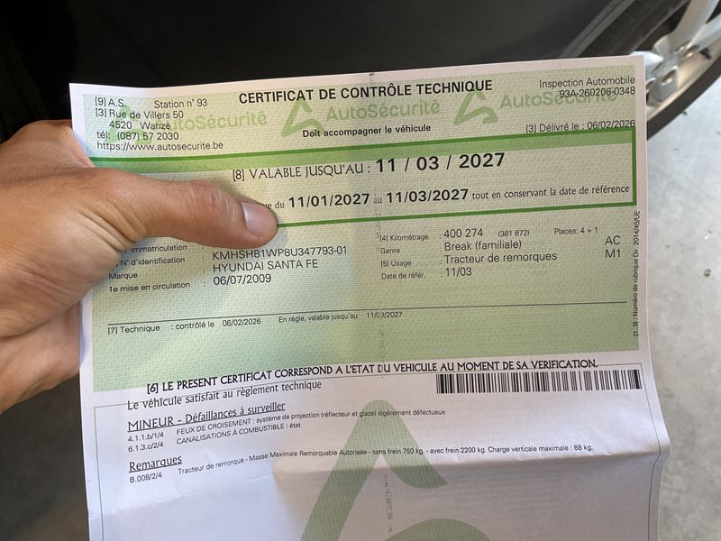 Hyundai Santa Fe 2.2 CRDi GLS 2009 – снимка на щета