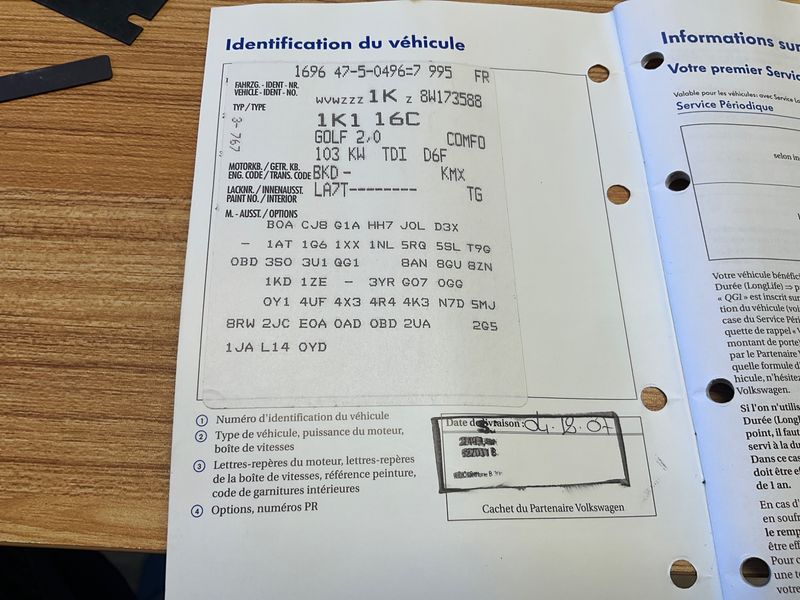 Volkswagen Golf V 2.0 TDI Carat 2007 – снимка на щета