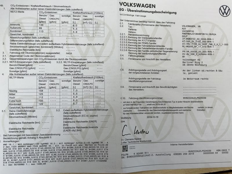 Volkswagen Golf VII 1.0 TSI Trendline BlueMotion Tech 2019 – снимка 21