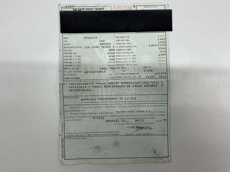 Peugeot 106 1.1 Long Beach 1995 – снимка 6