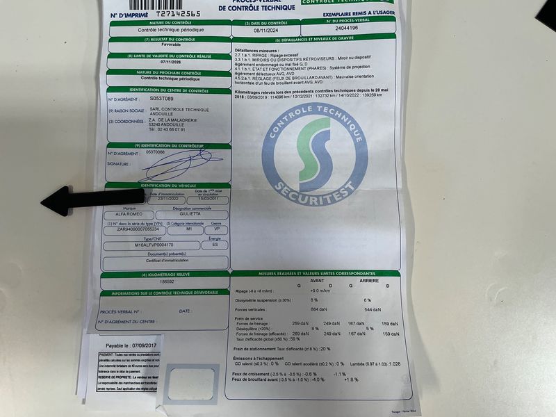 Alfa Romeo Giulietta 1.4 Turbo Turismo 2011 – снимка на щета