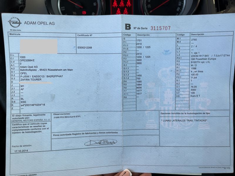 Opel Zafira Tourer 1.6 CDTI DPF Excellence 2015 – снимка 21