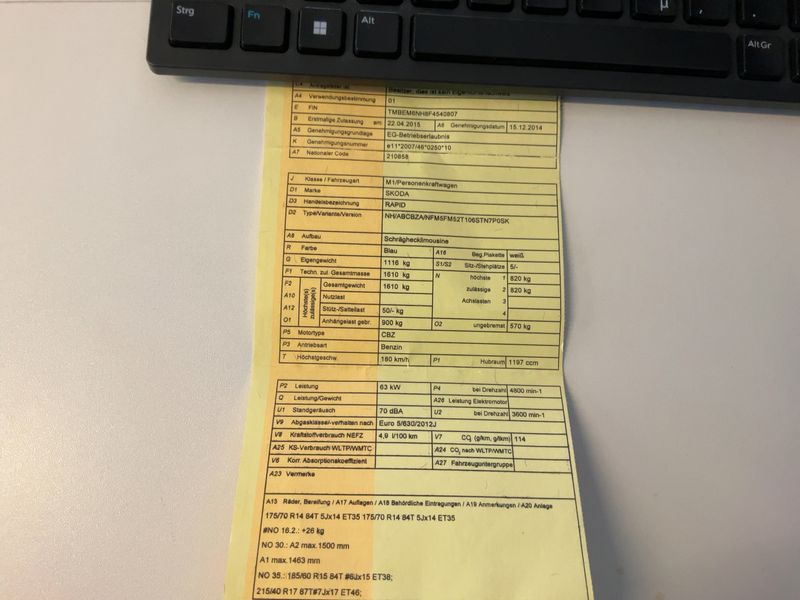 Skoda Rapid Spaceback 1.2 TSI Ambition 2015 – снимка 21