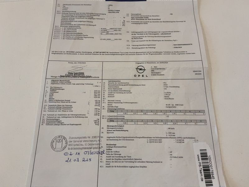Opel Grandland X 1.2 Turbo GS Line 2024 – снимка 21
