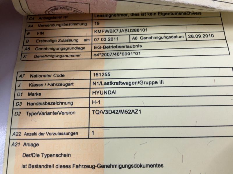 Hyundai H1 2.5 CRDi Kasten 2011 – снимка 21