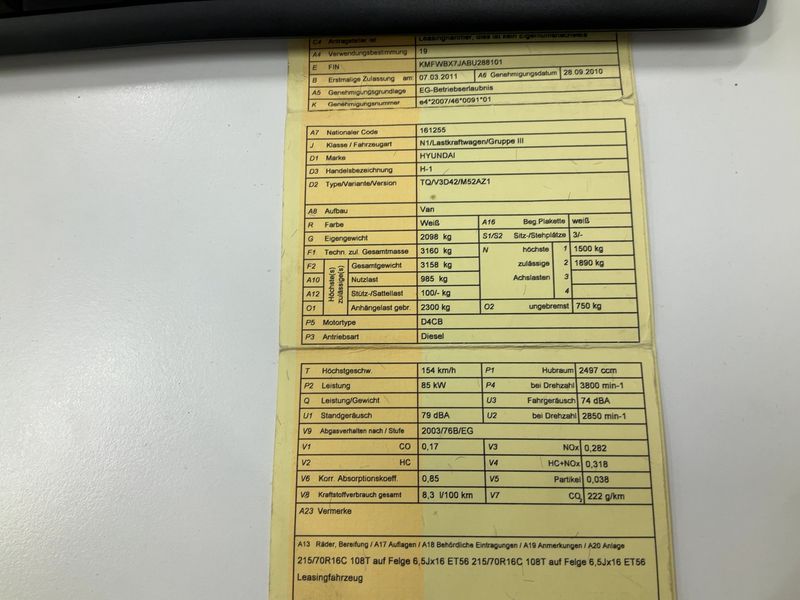 Hyundai H1 2.5 CRDi Kasten 2011 – снимка 20