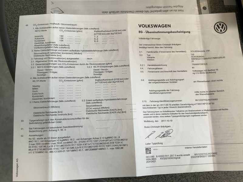 Volkswagen T6 Transporter 2.0 TDI Kasten EcoProfi 2017 – снимка 21