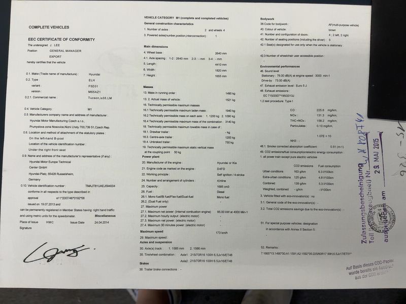 Hyundai ix35 1.7 CRDi Comfort 2WD 2015 – снимка 22