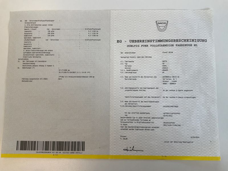 Dacia Dokker 1.5 dCi Diesel Laureate 2013 – снимка 21