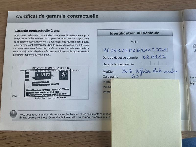 Peugeot 308 1.6 HDi Affaire Pack CD Clim 2011 – снимка на щета