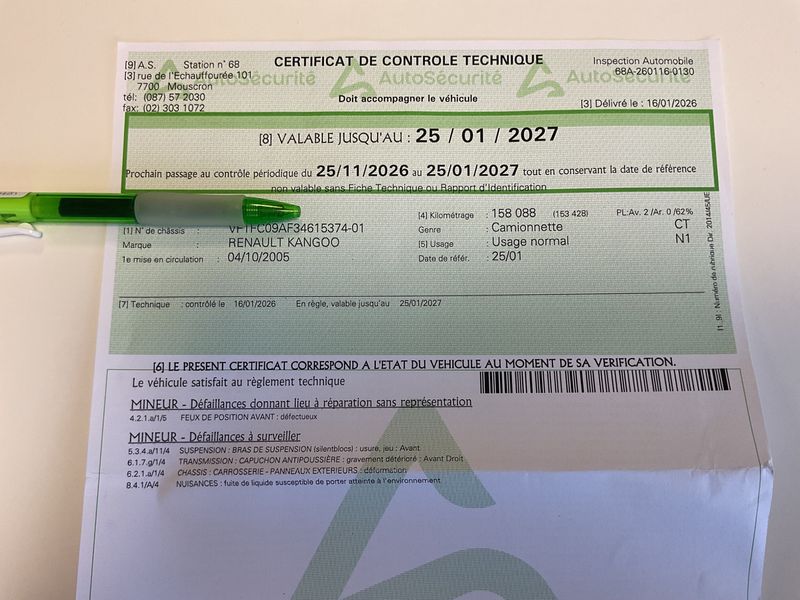 Renault Kangoo 1.5 dCi Authentique 2005 – снимка на щета