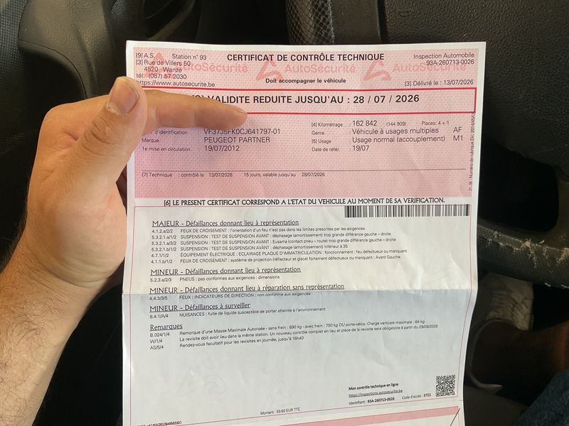 Peugeot Partner 1.6 Access 2012 – снимка на щета