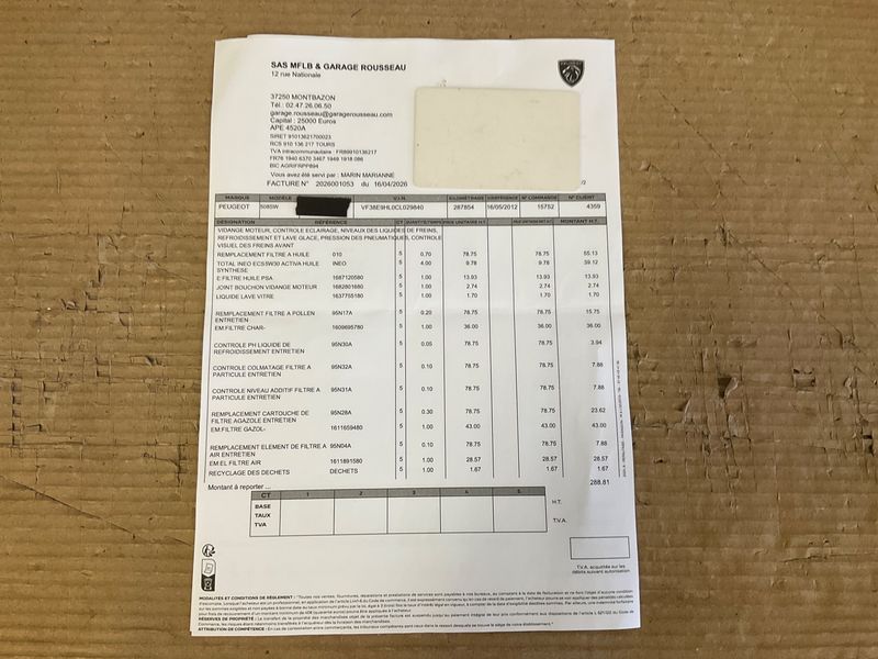 Peugeot 508 1.6 HDi Access 2012 – снимка на щета