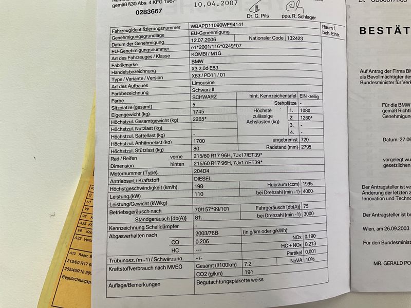 BMW X3 2.0d 2007 – снимка 6