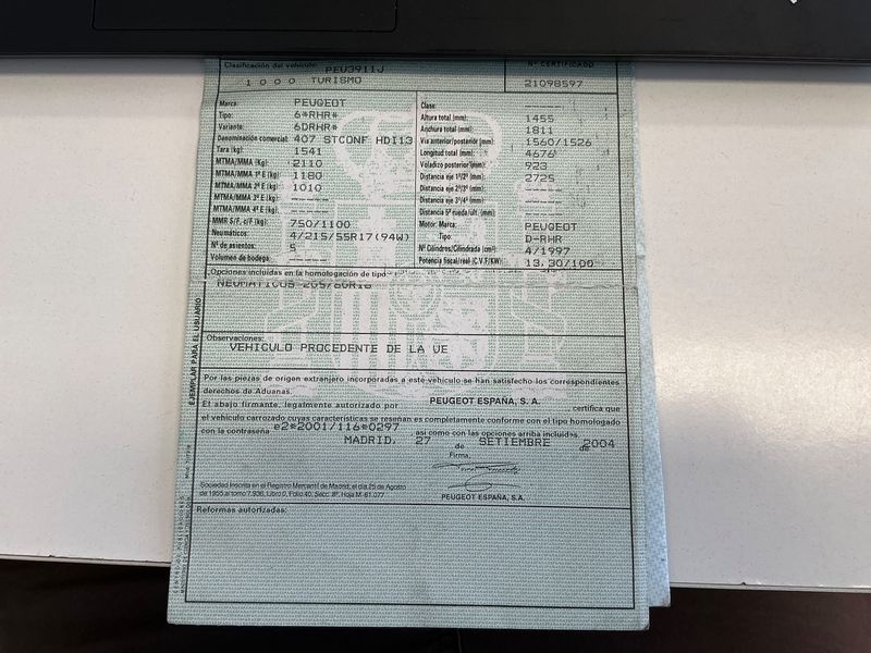Peugeot 407 2.0 HDi ST Confort 2004 – снимка 6