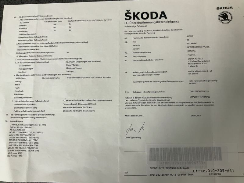 Skoda Octavia 2.0 TDI Style 2017 – снимка 21