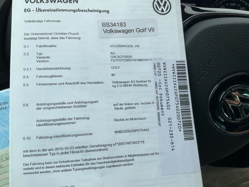 Volkswagen Golf VII 1.2 TSI Lounge BlueMotion Tech 2016 – снимка 21