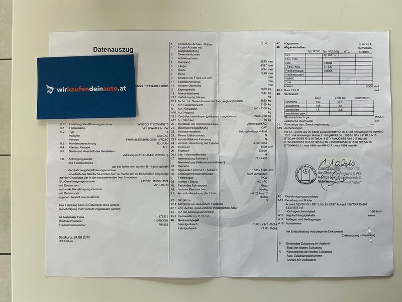 Volkswagen Touran 1.6 TDI Comfortline BlueMotion Tech 2010 – снимка 22