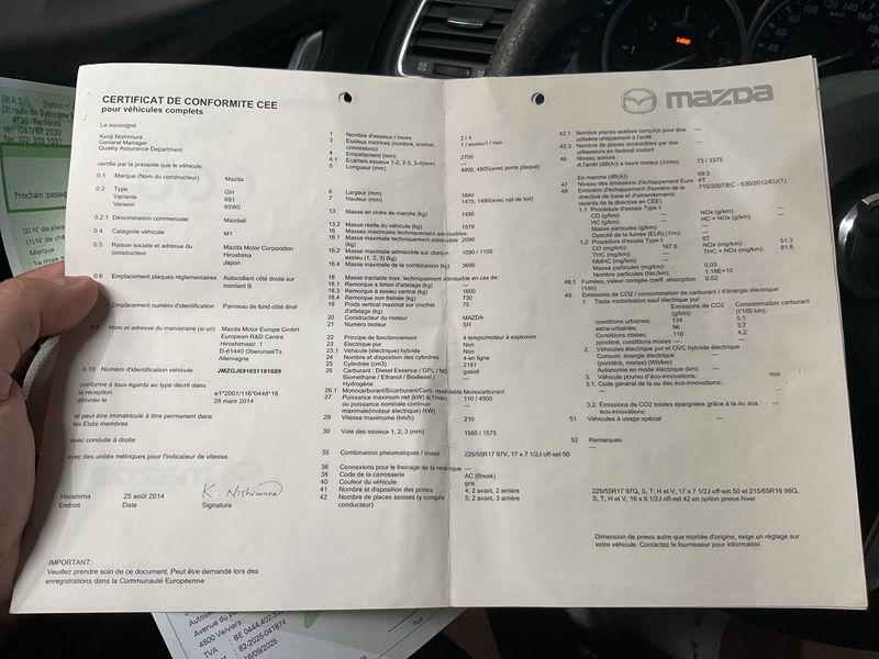 Mazda 6 2.2 Turbodiesel Business-Line 2014 – снимка 6