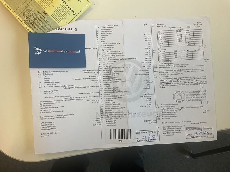 Volkswagen T6 Multivan 2.0 TDI Comfortline 2016 – снимка 22