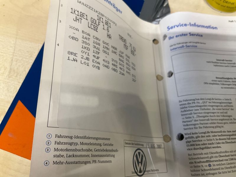 Volkswagen Golf V 1.6 Trendline 2007 – снимка на щета