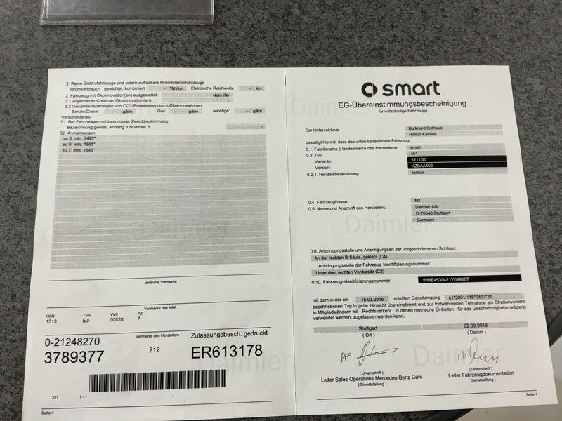 Smart forfour 1.0 Basis passion 2016 – снимка 22