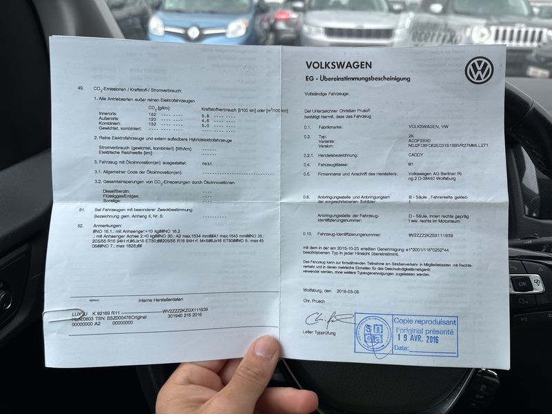 Volkswagen Caddy 2.0 TDI Highline BlueMotion 2016 – снимка 19