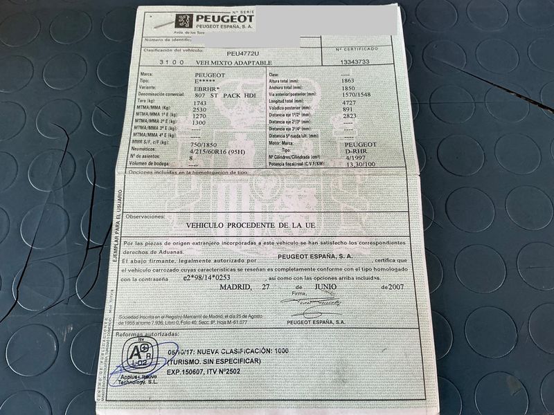 Peugeot 807 2.0 HDi ST Pack 2007 – снимка 21