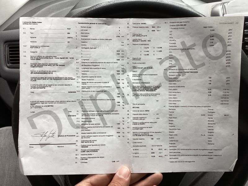 Fiat Doblo 1.3 JTD SX Kasten 2010 – снимка 6