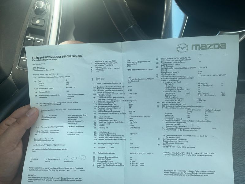Mazda CX-5 2.2 Turbodiesel Sports-Line AWD 2015 – снимка 21
