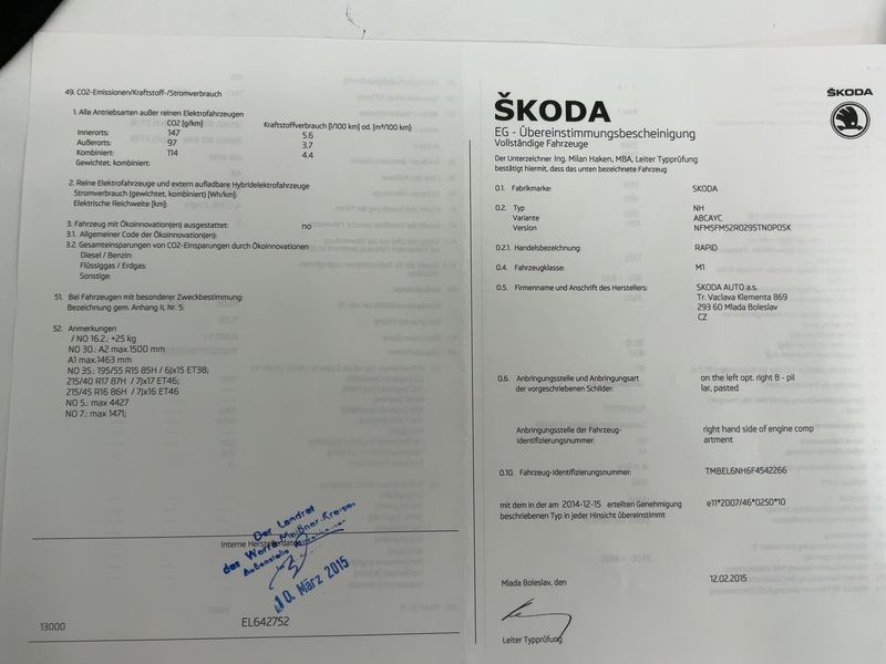 Skoda Rapid Spaceback 1.6 TDI 2015 – снимка 16