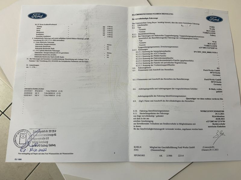 Ford Galaxy 2.5 Hybrid Titanium 2022 – снимка 21