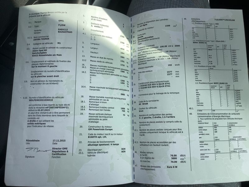Opel Zafira Tourer 1.6 CDTI DPF Edition 2016 – снимка 21