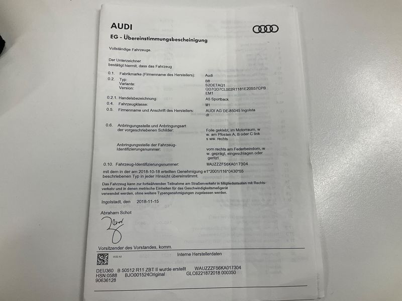Audi A5 Sportback 40 TDI quattro Sport 2019 – снимка 21