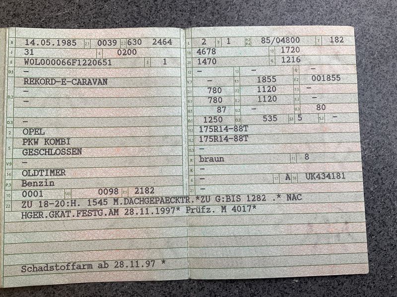 Opel Rekord 2.2 Basis Caravan 1985 – снимка 5