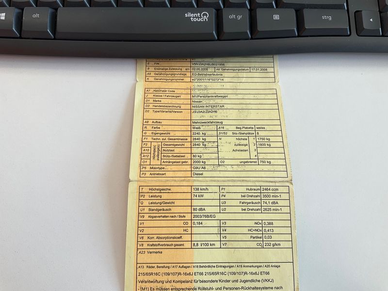 Nissan Interstar 2.5 dCi Kasten L1H2 hoch 3.3t 2008 – снимка 5