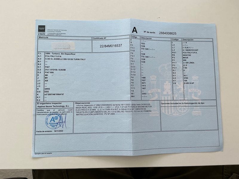 Fiat 500 1.0 Mild-Hybrid Cult 2022 – снимка 21