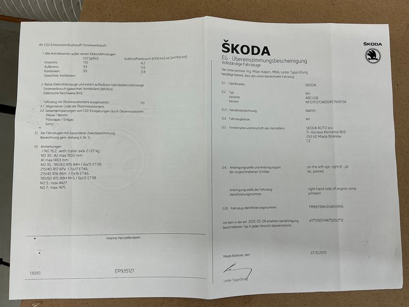 Skoda Rapid Spaceback 1.4 TDI Edition 2015 – снимка 22