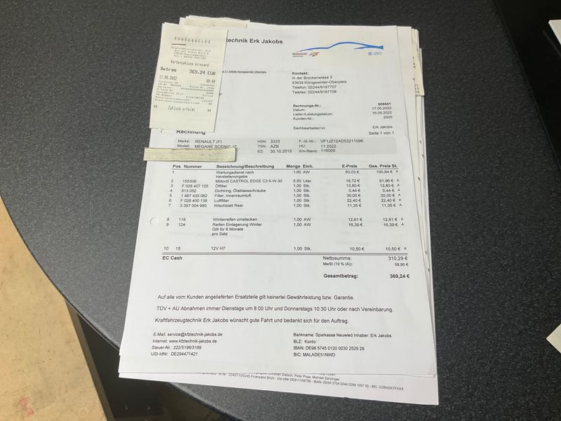 Renault Grand Scenic 1.6 dCi BOSE Edition 2015 – снимка на щета