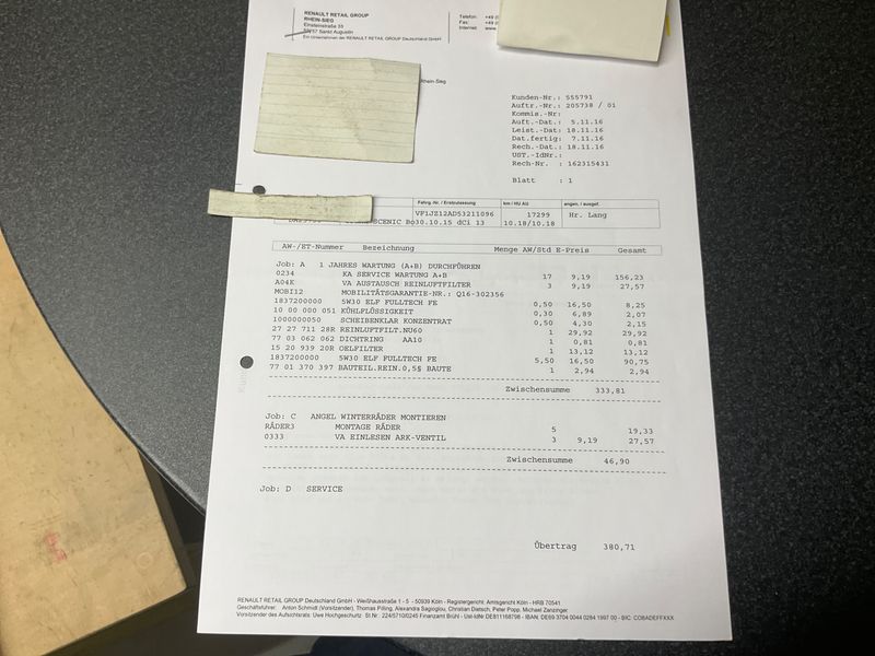 Renault Grand Scenic 1.6 dCi BOSE Edition 2015 – снимка на щета