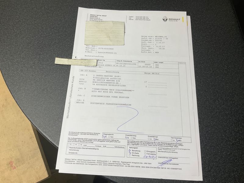 Renault Grand Scenic 1.6 dCi BOSE Edition 2015 – снимка на щета