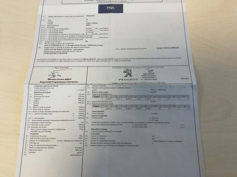 Peugeot Rifter 1.5 Blue-HDi Allure L1 2020 – снимка 21