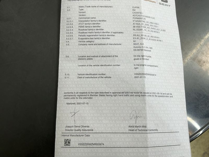 Cupra Formentor 2.0 TSI VZ 4Drive 2021 – снимка 21