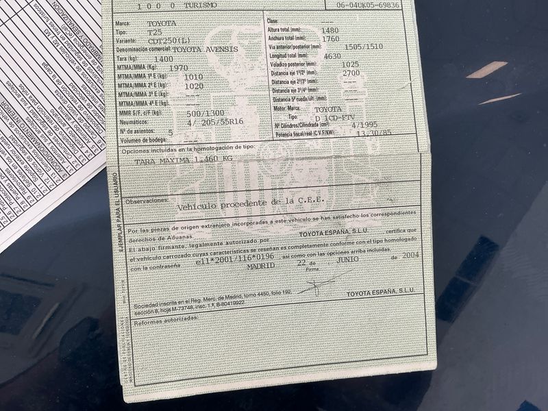 Toyota Avensis 2.0 D-4D Sol 2004 – снимка 6
