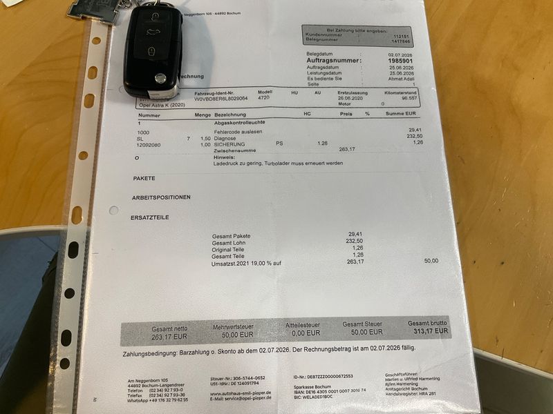 Opel Astra 1.2 Turbo Edition Start/Stop 2020 – снимка на щета