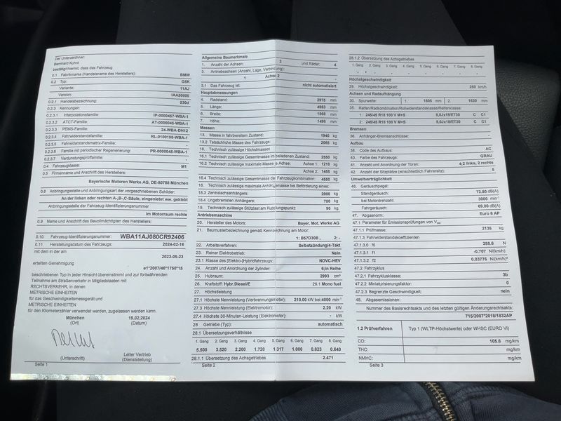 BMW 5er 530d Mild-Hybrid M Sport 2024 – снимка 21