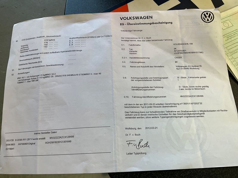 Volkswagen Caddy 1.6 TDI Maxi Roncalli 2012 – снимка 22