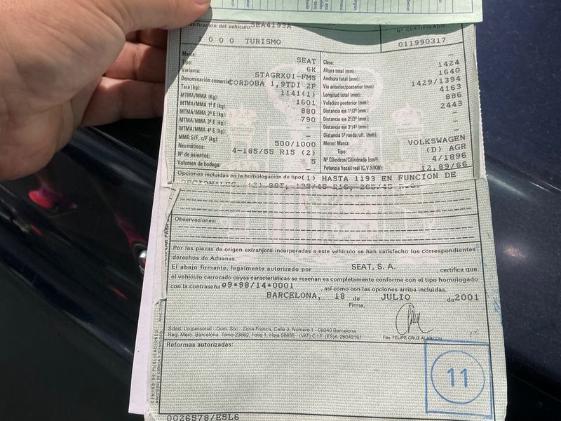 Seat Cordoba 1.9 TDI Sport 2001 – снимка 6